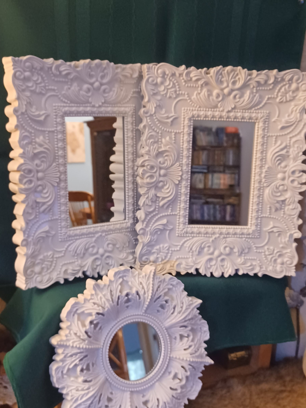 Ornate White Decorative Wall Mirrors - Elegant Home Accents